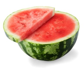 Half and Slice of Watermelon