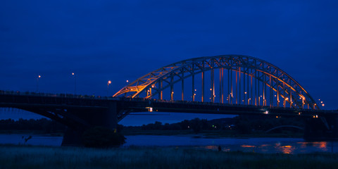 The Waalbridge Nijmegen during Night