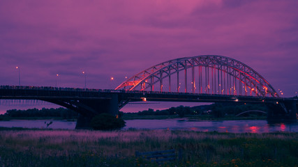 Fototapeta premium The Waalbridge Nijmegen during Night