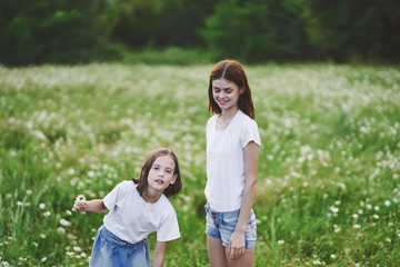 mother and daughter in the park