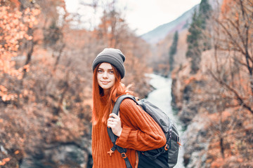 portrait of young woman in winter park