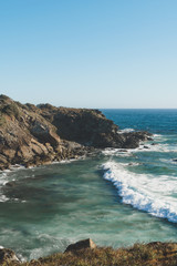 Fototapeta premium Beautiful beach scene on a clear summer morning, Port Macquarie, New South Wales.