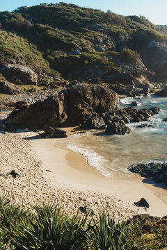 Beautiful Beach Scene On A Clear Summer Morning, Port Macquarie, New South Wales.