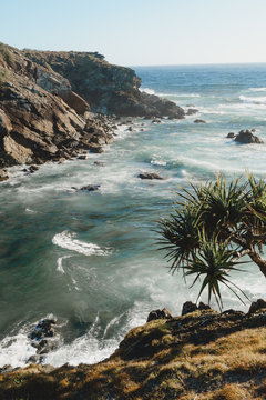 Beautiful Beach Scene On A Clear Summer Morning, Port Macquarie, New South Wales.