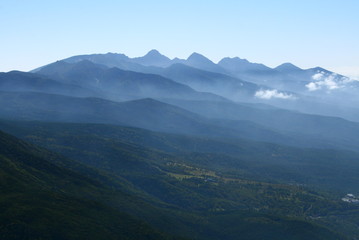 Naklejka premium 蓼科山 山頂からの八ヶ岳遠景 