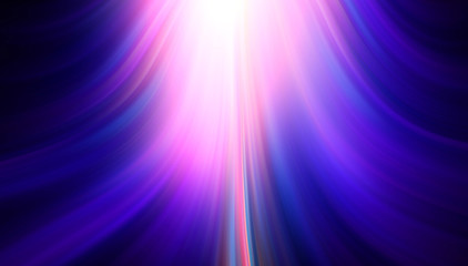 Colorful abstract radiant flash. Explosion hyper acceleration race .for speed in futuristic outer space. Star on dark background. .Magic explosion star with particles. Light effect.