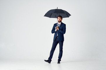 business man with umbrella