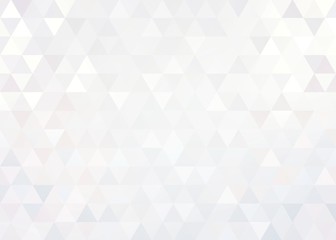Blank and white geometric pattern. Light subtle abstract background. Brilliance triangular mosaic.