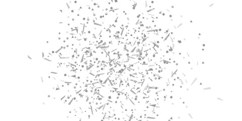 Confetti on white background. Print for polygraphy, posters or banners. Doodle for your design. Black and white illustration