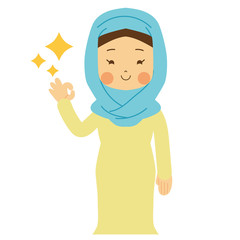 アラブ　ムスリムの女の子　許可