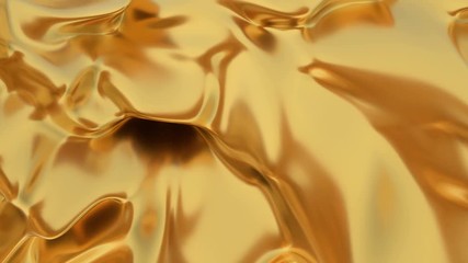 abstract gold liquid. Golden wave background. Gold background. Gold texture. Lava, nougat, caramel, amber, honey, oil. - Powered by Adobe