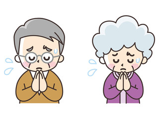 手を合わせてごめんなさい　シニア世代