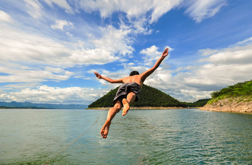 Jumping and flying freely