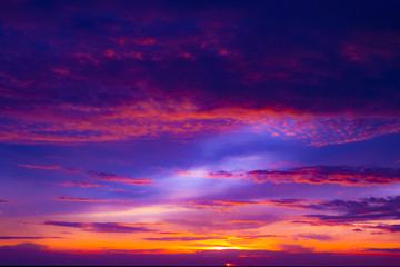 the twilight sky over the sea for baclground, colorful of the sky in the summer