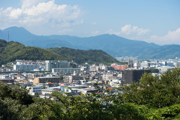 八幡山公園から見た静岡の町並み