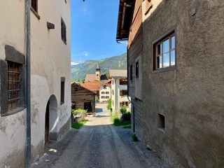 Dorf Scharans im Kanton Graubünden, Schweiz