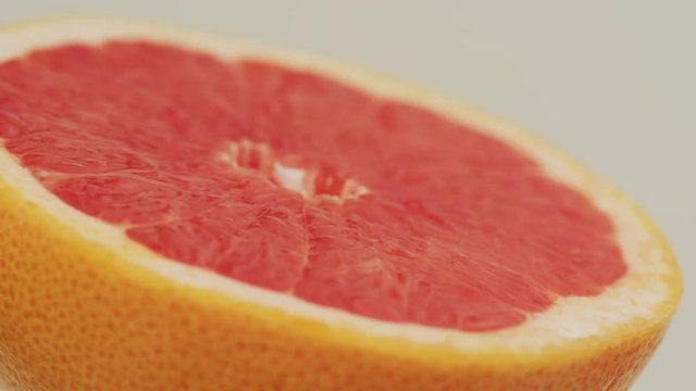 Close up of a ripe red grapefruit