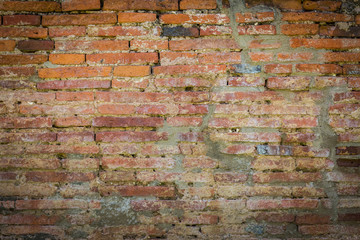 Old red brick wall texture