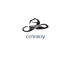 Cowboy hat logo template vector
