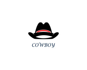 Cowboy hat logo template vector