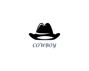Cowboy hat logo template vector