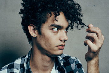 portrait of young man with cigar