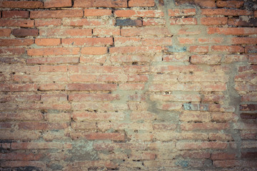 Old red brick wall texture