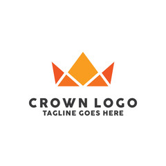 Colorful Crown logo design template. Premium and Modern Icon. Creative Symbol. Shape Crown Logotype.