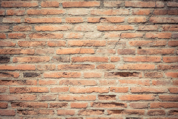 Old red brick wall texture