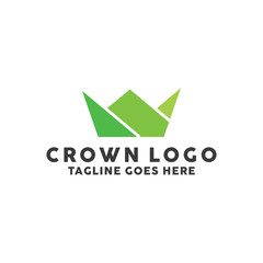Colorful Crown logo design template. Premium and Modern Icon. Creative Symbol. Shape Crown Logotype.