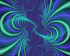 Blue hypnotic green abstract background, design