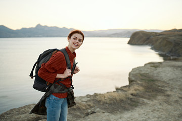 hiker in mountains