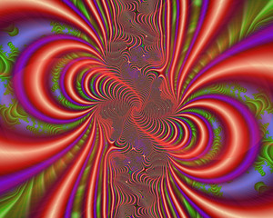 Pink orange green spiral, vortex, abstract texture and background