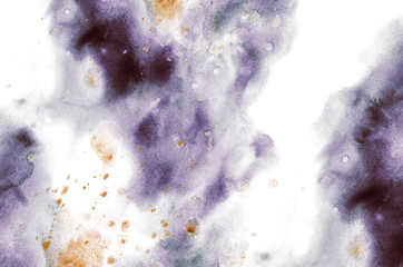Abstract colorful watercolor background for graphic design, hand painted on paper