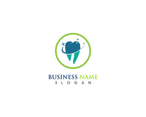Dental care health logo design template