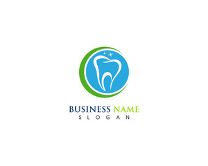 Dental care health logo design template