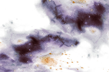 Abstract colorful watercolor background for graphic design, hand painted on paper