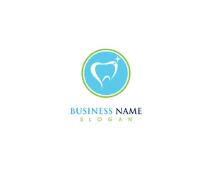 Dental care health logo design template