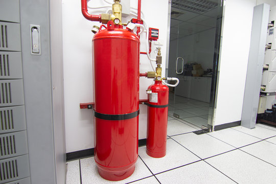 FM-200 Suppression Systems, FM200 Gas Flooding System, Gas Suppression System in Data Center Room 