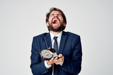 businessman with clock