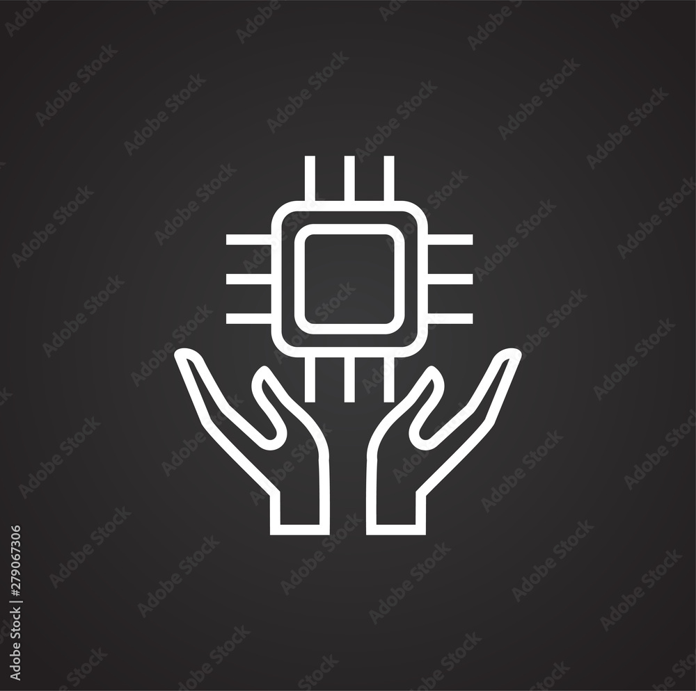 Poster ai icon on background for graphic and web design. simple illustration. internet concept symbol for w