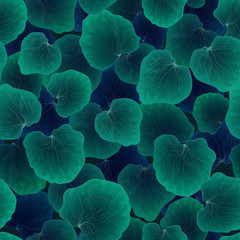 Lotus leaves hand draw watercolor imitation seamless pattern. Water lily leaf repeater background for gift wrap, wallpaper, textil, decoration or covers
