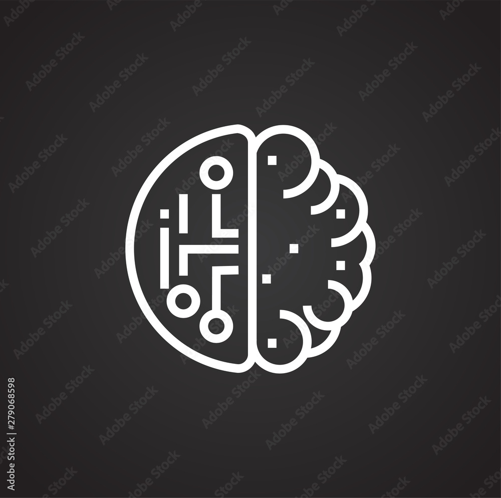 Poster ai icon on background for graphic and web design. simple illustration. internet concept symbol for w