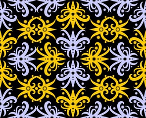 Seamless pattern of dayak ethnic batik. borneo motif style. powder blue color. vector design inspiration