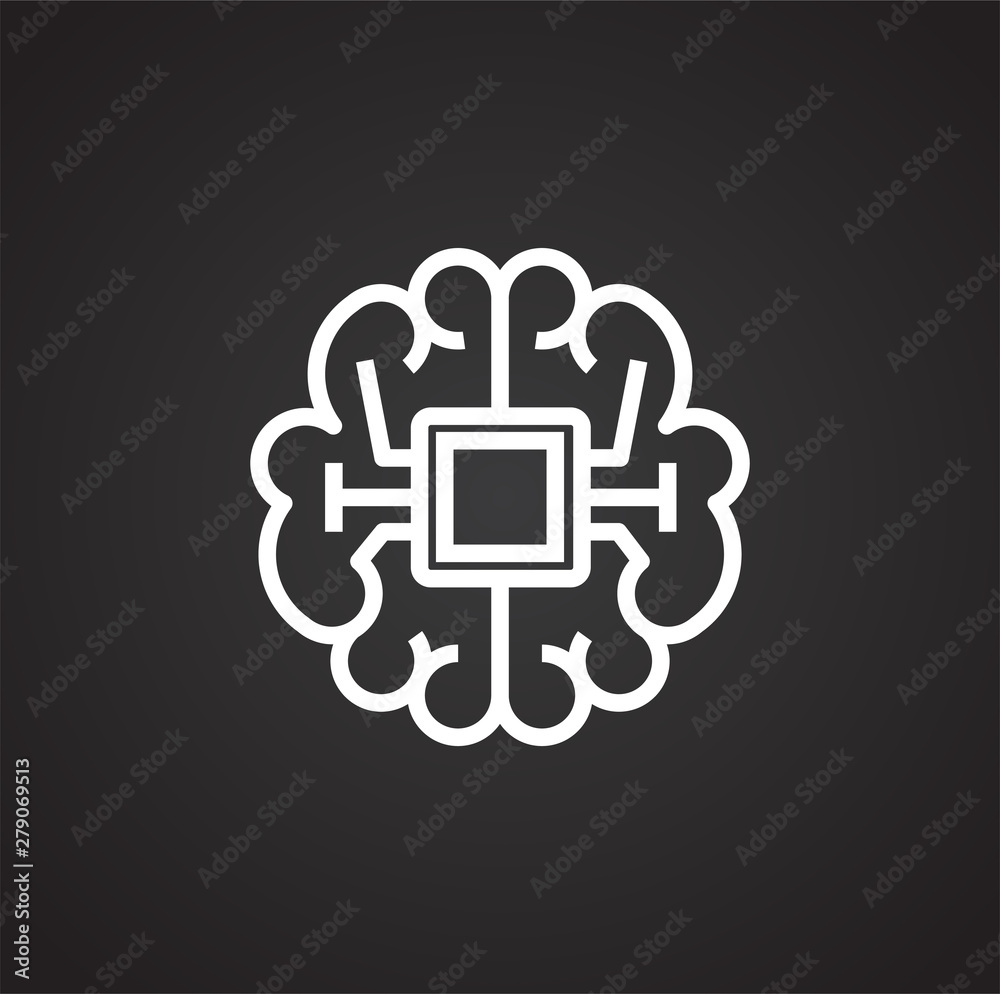 Poster ai icon on background for graphic and web design. simple illustration. internet concept symbol for w