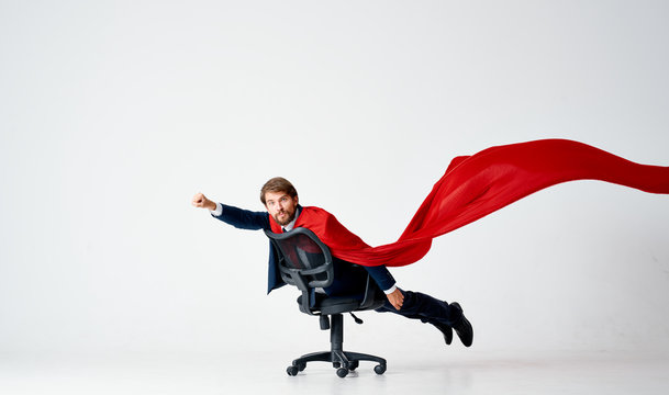 businessman jumping in the air