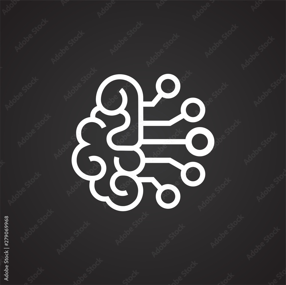 Poster ai icon on background for graphic and web design. simple illustration. internet concept symbol for w