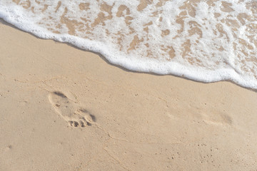 footprints in the sand