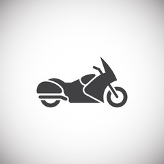 Obraz premium Moto related icon on background for graphic and web design. Simple illustration. Internet concept symbol for website button or mobile app.
