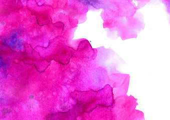 Abstract colorful watercolor background for graphic design, hand painted on paper